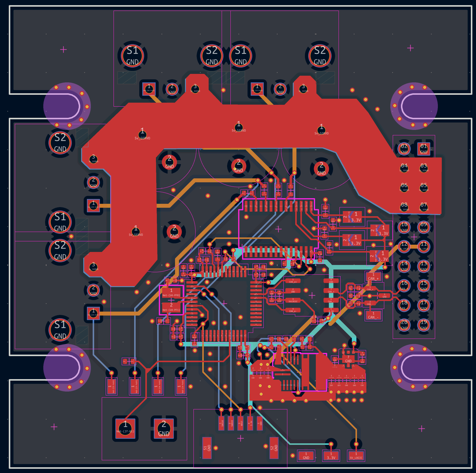 Lámh airbrake controller PCB layout