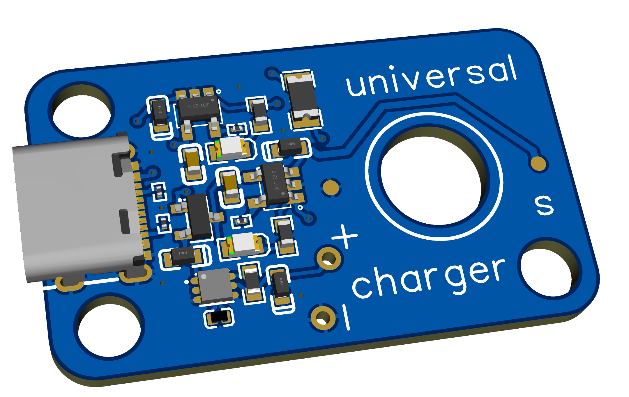 Pace universal charger 3D board render