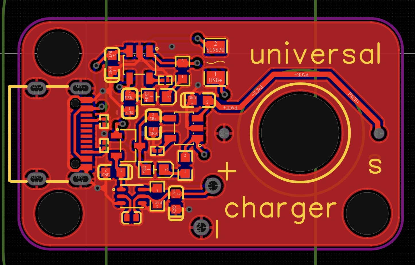 Pace universal charger PCB layout