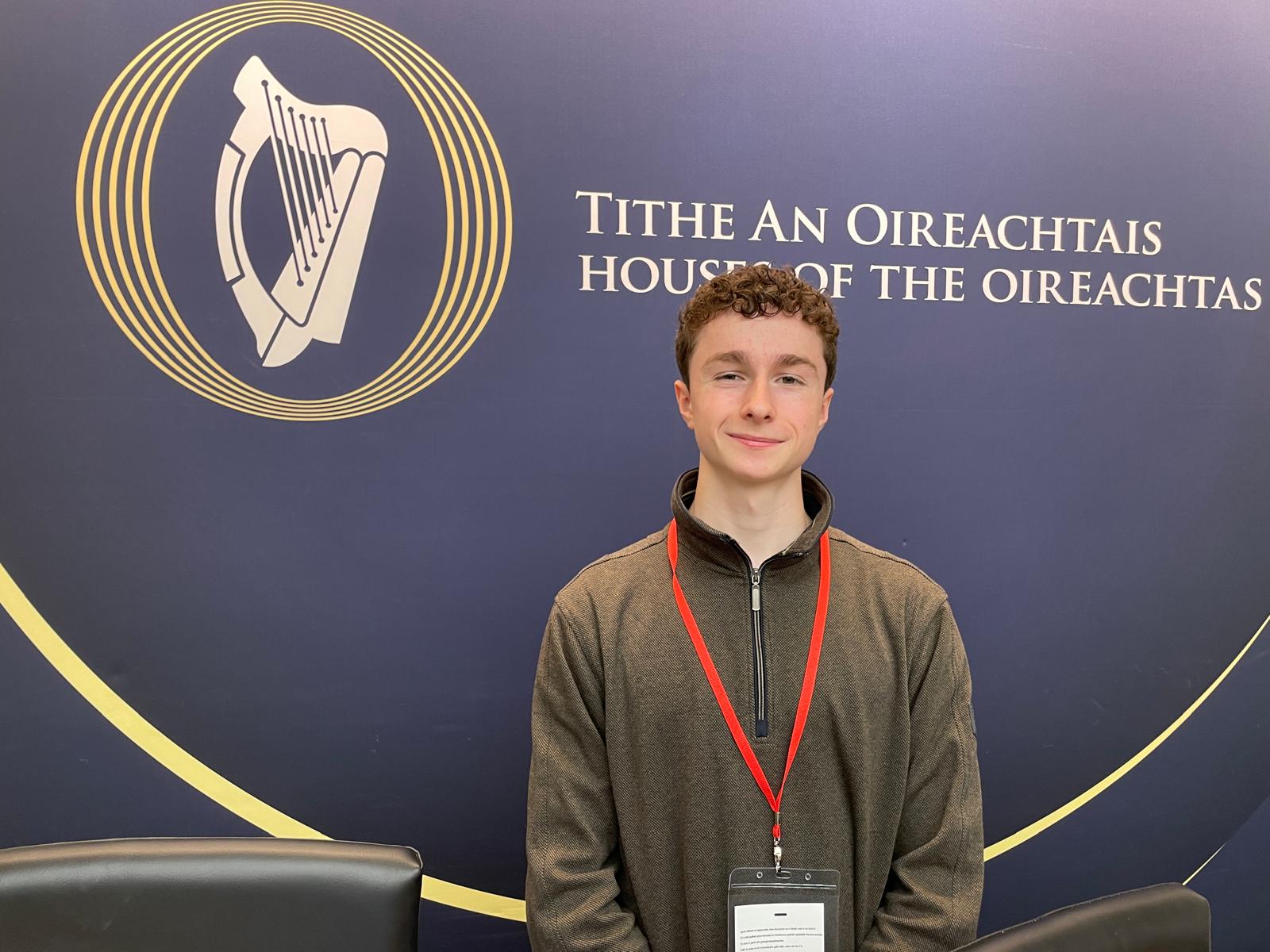 Seán at the Houses of the Oireachtas before giving evidence on AI in post-primary education