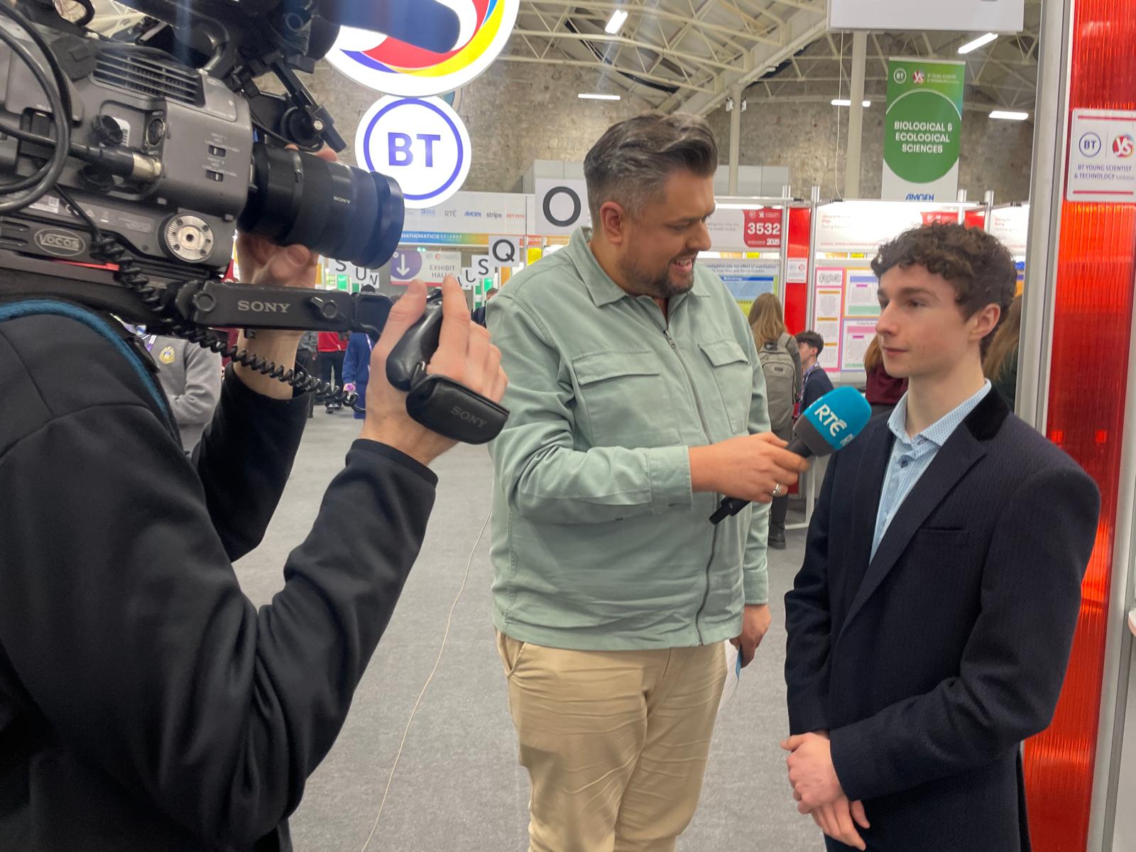 Seán being interviewed by RTÉ at BTYSTE 2025
